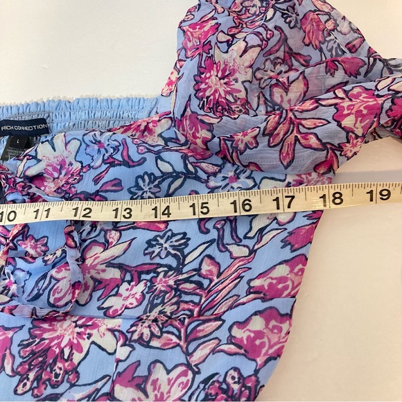 NWT FRENCH CONNECTION Women’s Hallie Peplum Smocked Back Halter Top Size Large - Picture 10 of 16